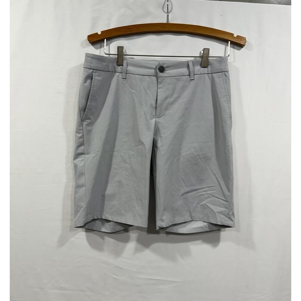 johnnie-O Mulligan Performance Woven Shorts Boys Light Gray Size 16 Preppy Golf